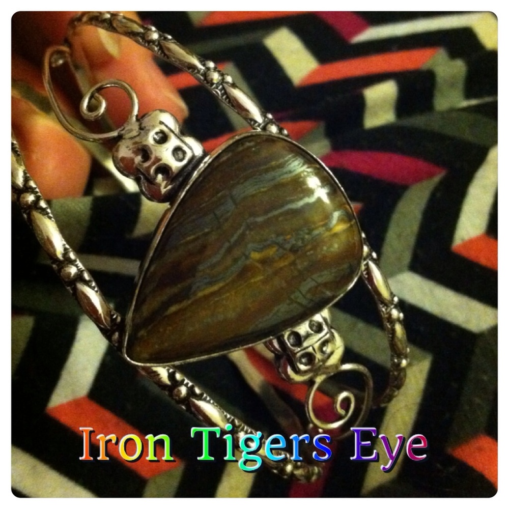 Iron Tigers Eye cuff bracelet